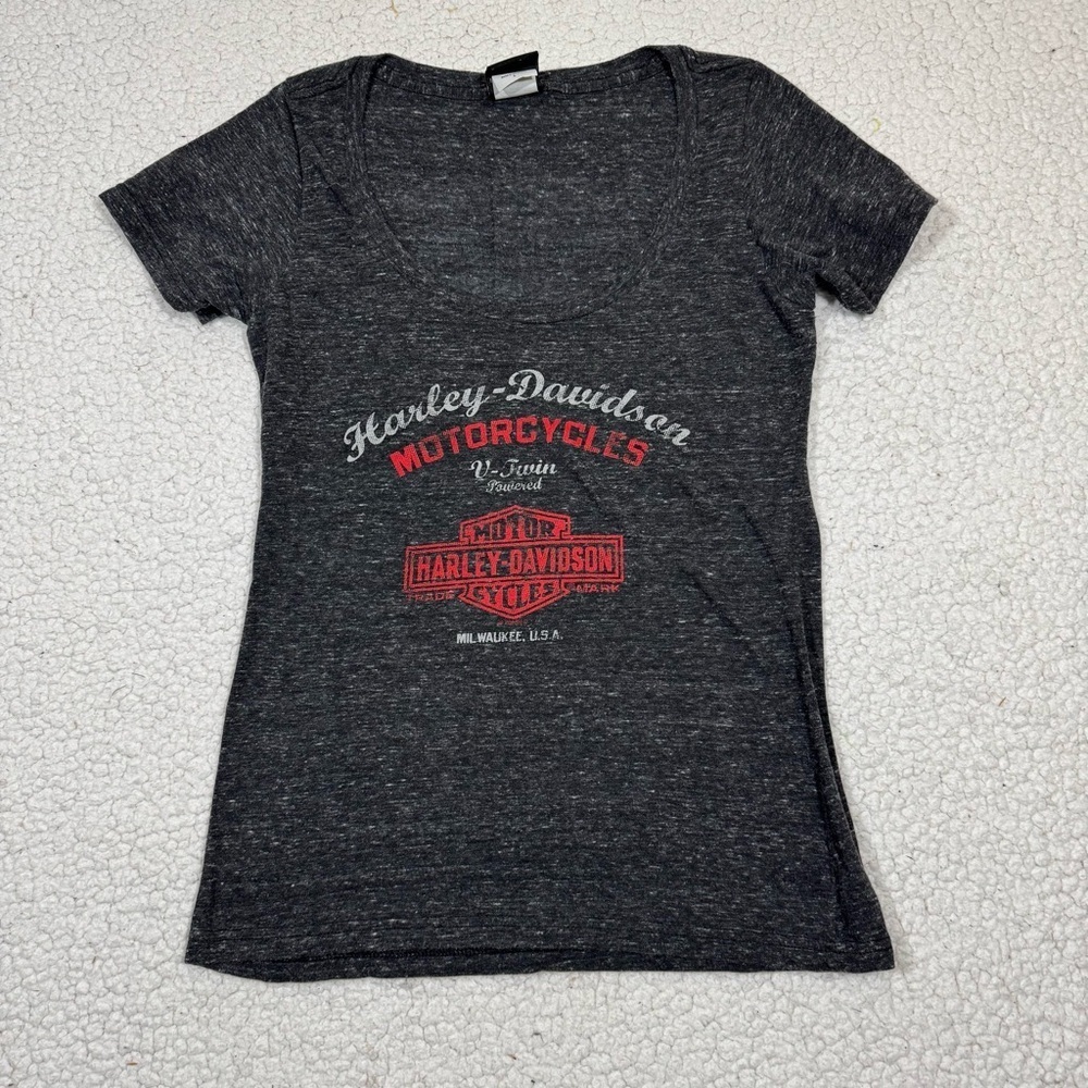 Harley Davidson Women’s Gray V- neck T-Shirt Leesburg, Florida Top